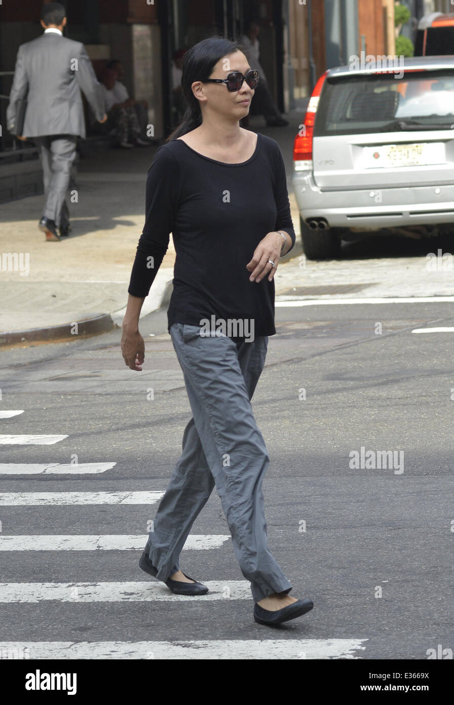 James Gandolfini's wife Deborah Lin spotted taking a stroll with 9-month old daughter Liliana  Featuring: Deborah Lin,Liliana Gandolfini Where: New York City, NY, United States When: 11 Jul 2013 Stock Photo
