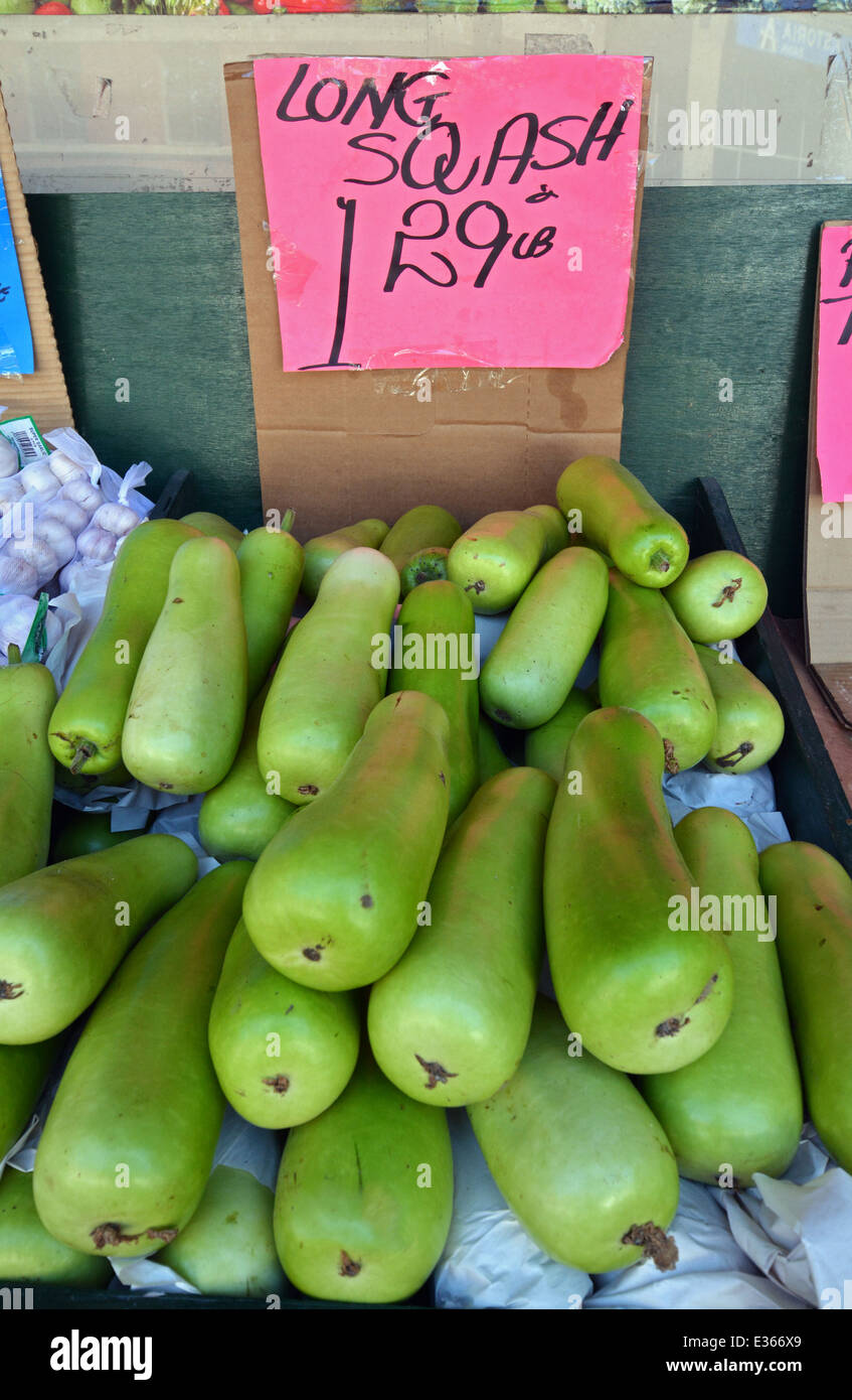 A sign at an Indian supermarket in Jackson Heights Queens New York with a misspelled word Stock Photo