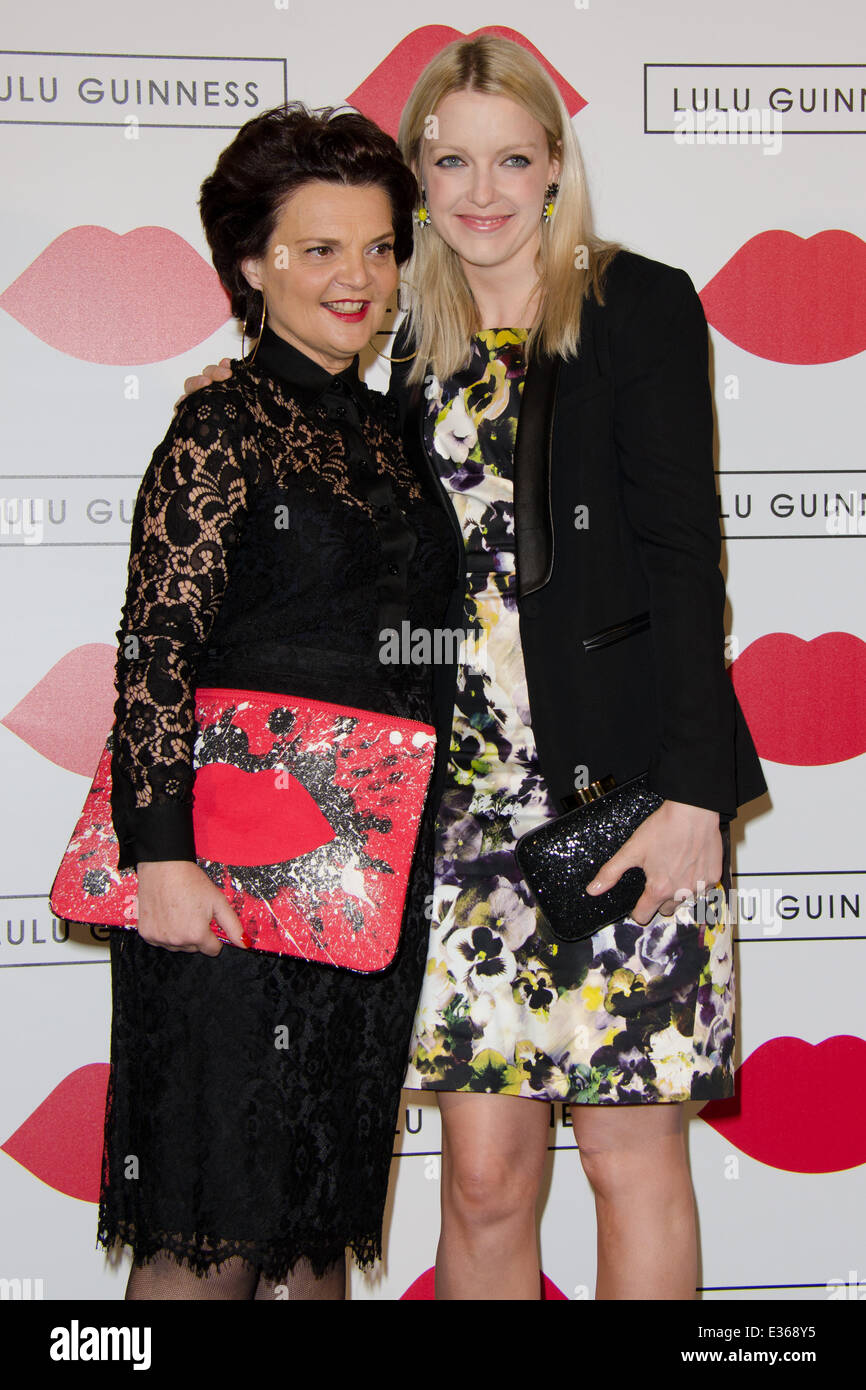 Lulu Guinness Paint Project Party at the Old Sorting Office Featuring: Lulu  Guinness,Lauren Laverne Where: London, United Kingdom When: 12 Jul 2013  Stock Photo - Alamy