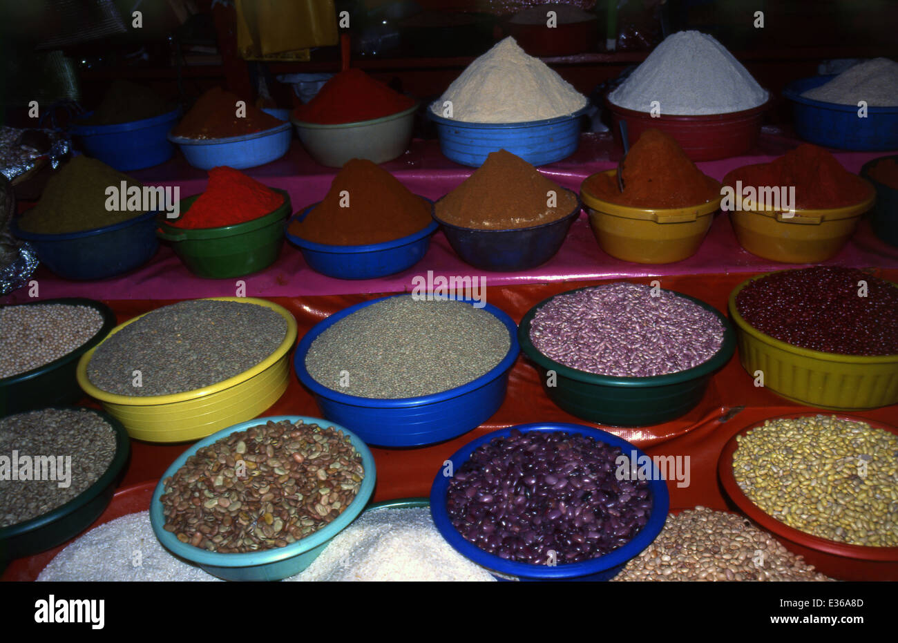 Mexico, spices, market Stock Photo Alamy