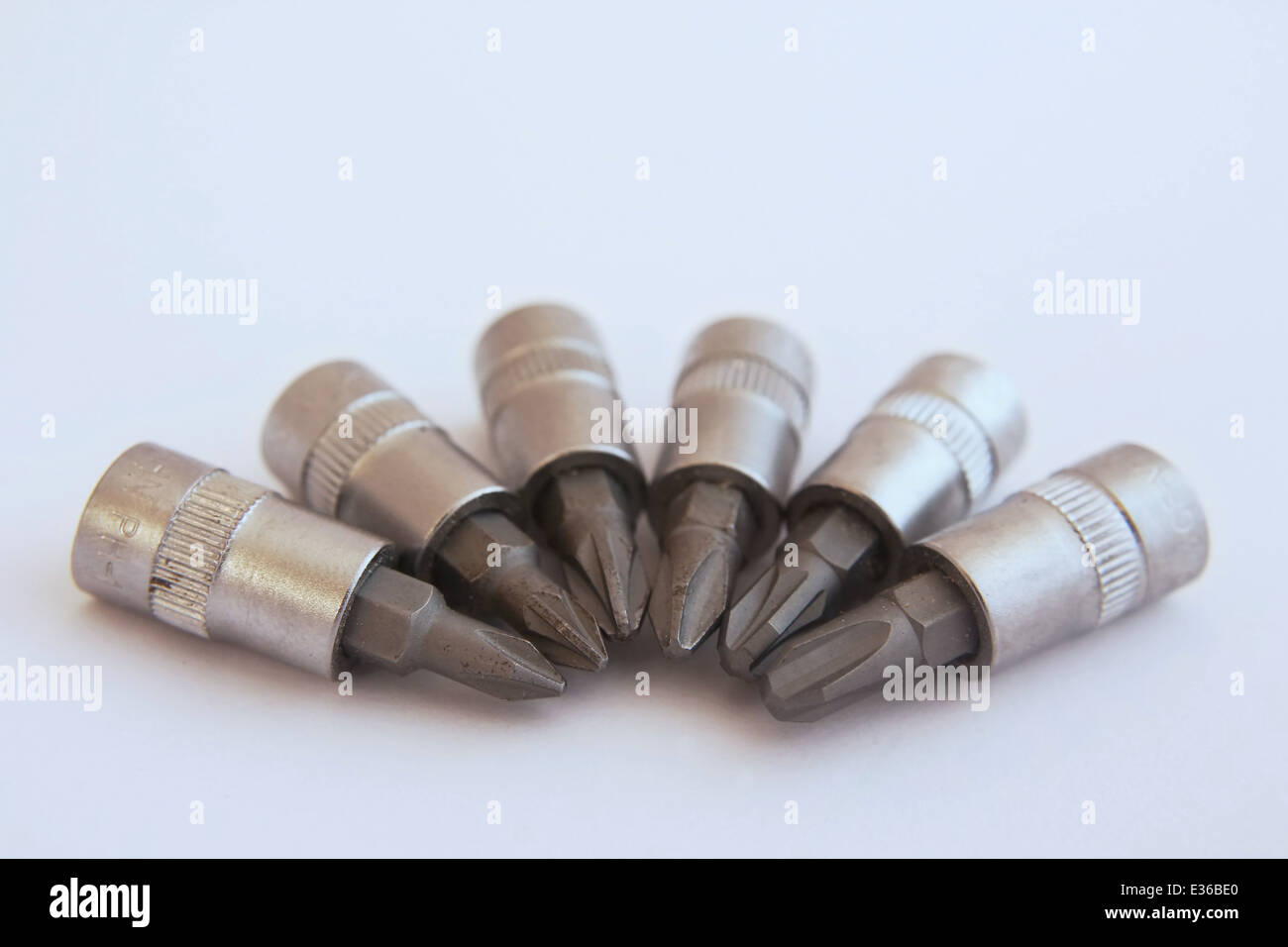 Set of six used screw driver bits Stock Photo - Alamy