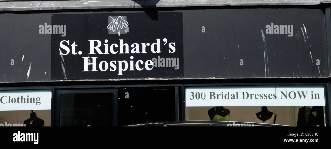 Charity Shop St Richards Hospice Worcester Worcestershire England UK