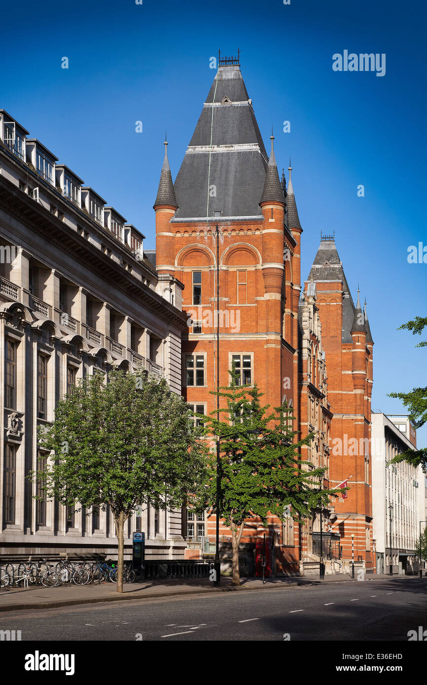 The Royal College of Music facade viewed from the East, South Kensington, London Stock Photo