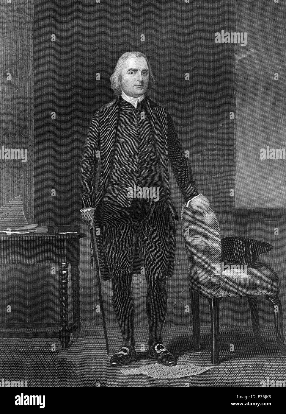 Samuel Adams, 1722 - 1803, an American patriot and opponent of British policy in Massachusetts before the American Revolution Stock Photo