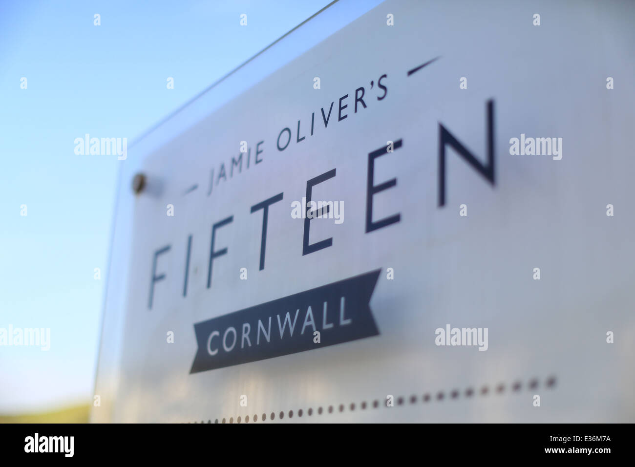 Number Fifteen restaurant Watergate Bay Cornwall owned by Jamie Oliver. 15 Restaurant, Cornwall Stock Photo