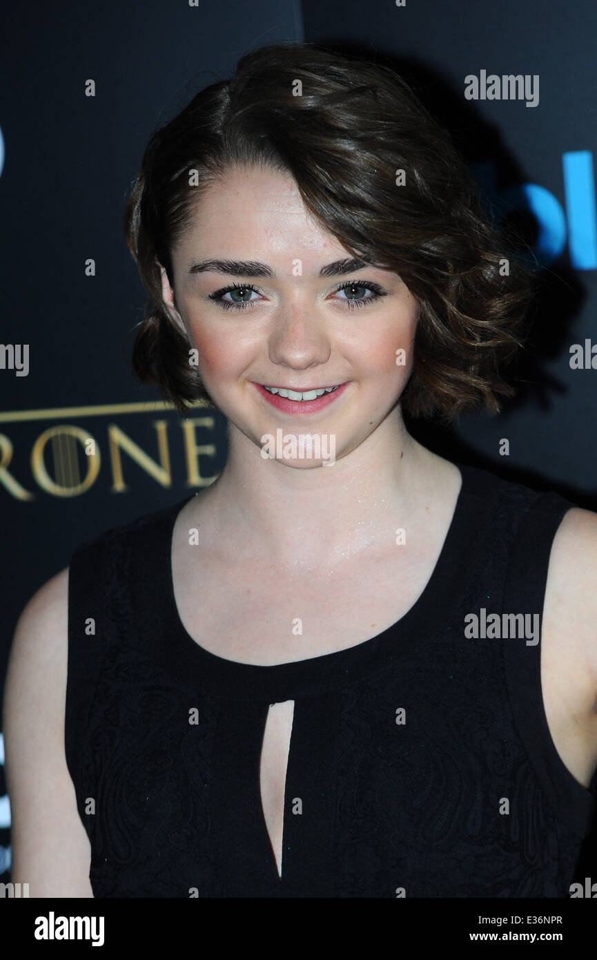 Game Of Thrones Season 3 launch to Blinkbox held at The New Armouries, Tower of London  Featuring: Maisie Williams Where: London, United Kingdom When: 18 Jul 2013 Stock Photo