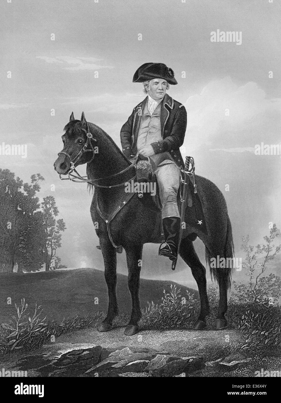 Israel Putnam, 1718 - 1790, an American army general and Freemason Stock Photo