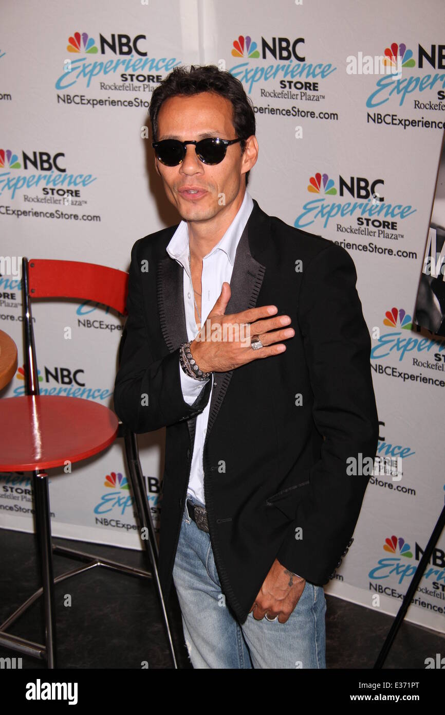 Latin musician Marc Anthony promtes his new album 3.0 at the NBC Experience store  Featuring: Marc Anthony Where: New York City, NY, United States When: 23 Jul 2013 Stock Photo