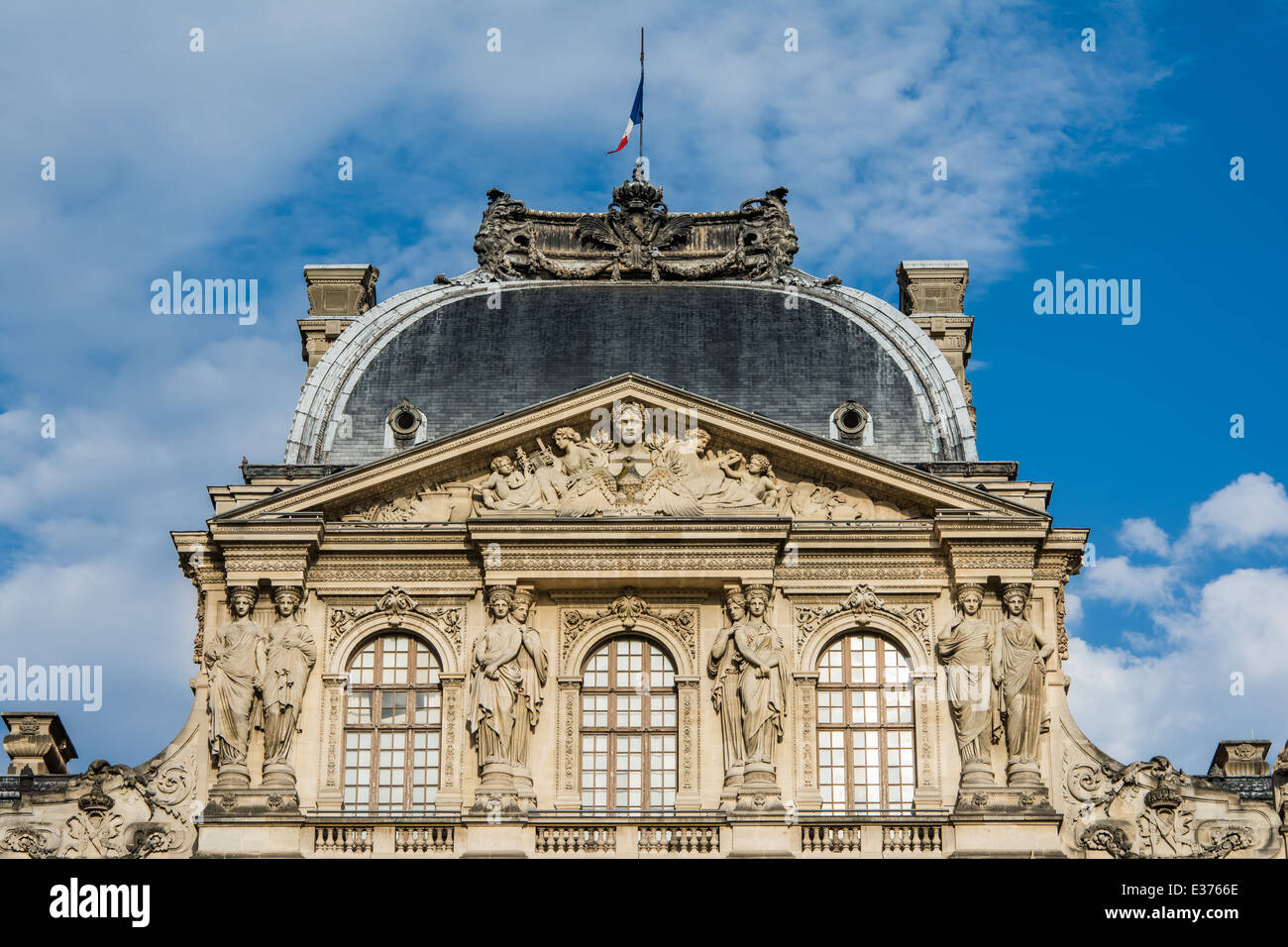 Architectural masterpiece of the French Renaissance, constructed of cut stone. Stock Photo