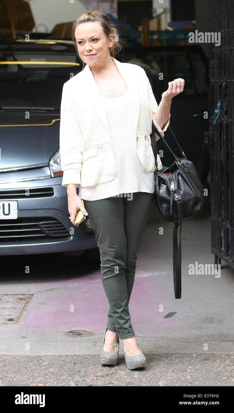 Sian Rees Wiliams outside the ITV Studios Featuring: Sian Reese Wiliams ...