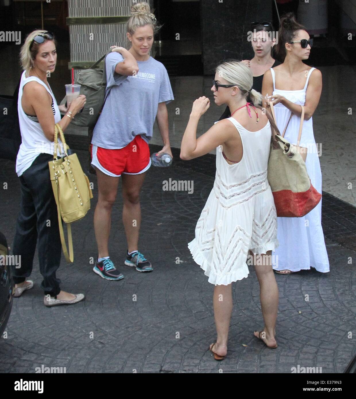 Julianne Hough meets friends at The London West Hollywood Hotel  Featuring: Julianne Hough Where: Los Angeles, California, United States When: 27 Jul 2013 Stock Photo