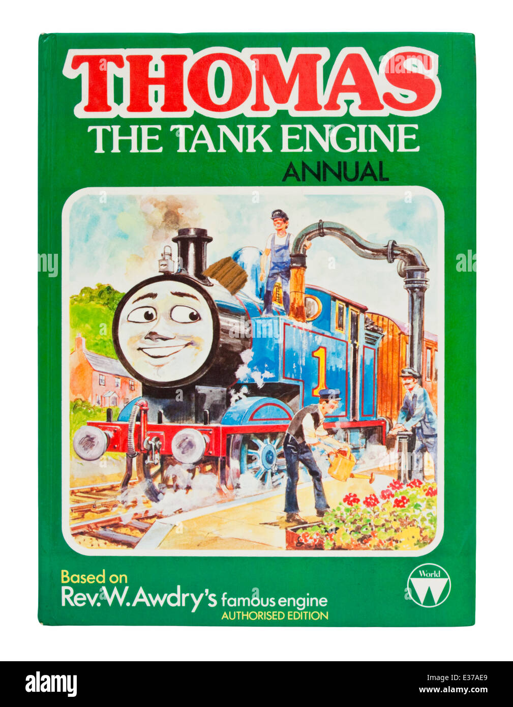 Vintage (1980) 'Thomas the Tank Engine' hardback annual, illustrated by Edgar A. Hodges (born 1928). Stock Photo