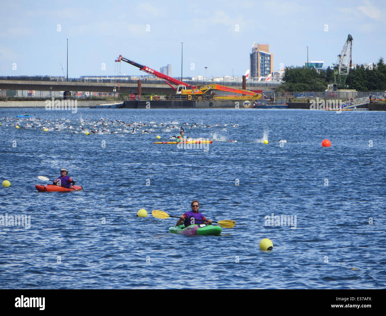 The Virgin London Triathlon held at the Excel center in London's ...