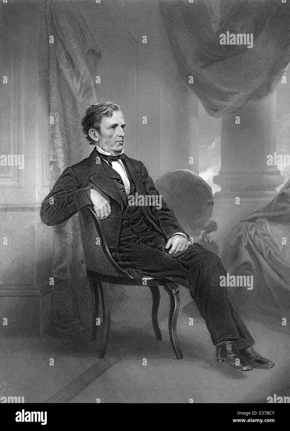 William Pitt Fessenden, 1806 - 1869, an American politician, Secretary of the Treasury, Stock Photo