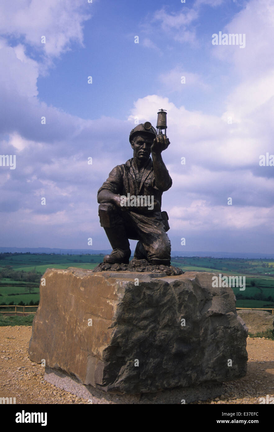 Testing For Gas Sculpture by Antony Dufort - Silverhill Wood on site of old Silverhill Colliery. Stock Photo