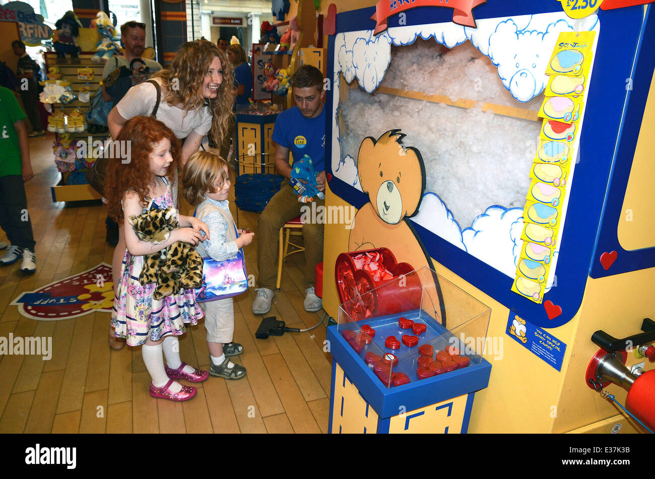 X Factor finalist Melanie Masson with her children Rua and Ramsay visit