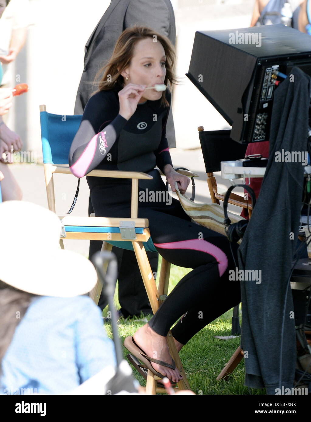 Actress Helen Hunt was spotted with Luke Wilson filming their new movie