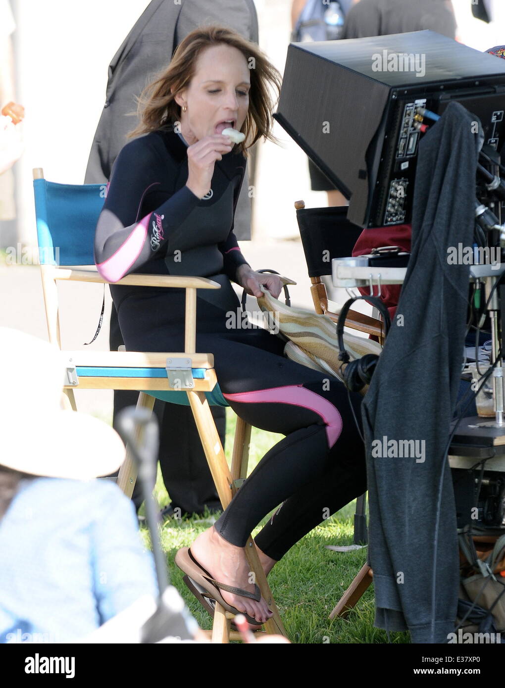 Actress Helen Hunt was spotted with Luke Wilson filming their new movie