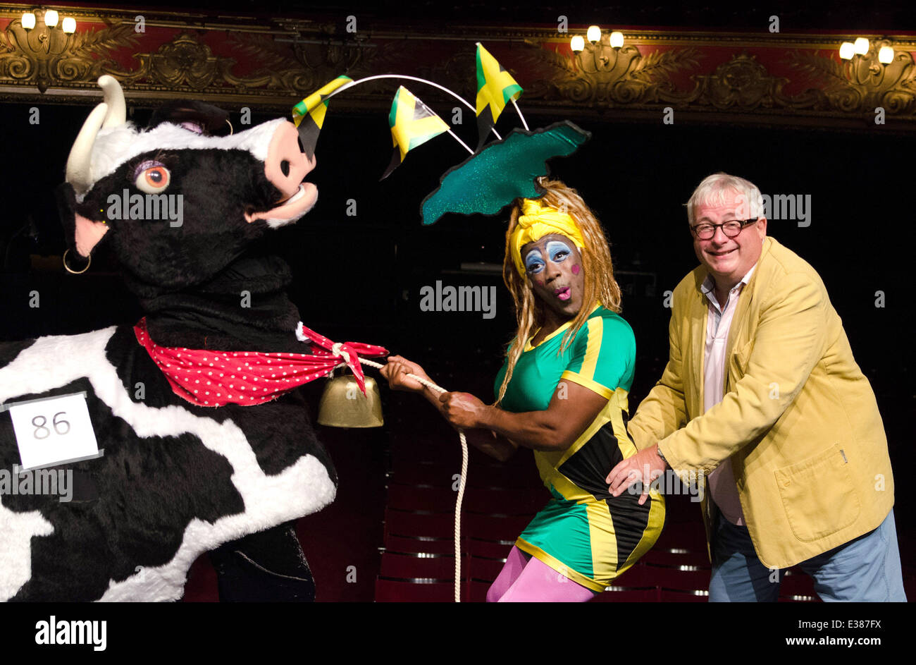 Photo call to launch Dame Dash at the Hackney Empire  Featuring: Kat B,Christopher Biggins Where: London, United Kingdom When: 12 Aug 2013 Stock Photo