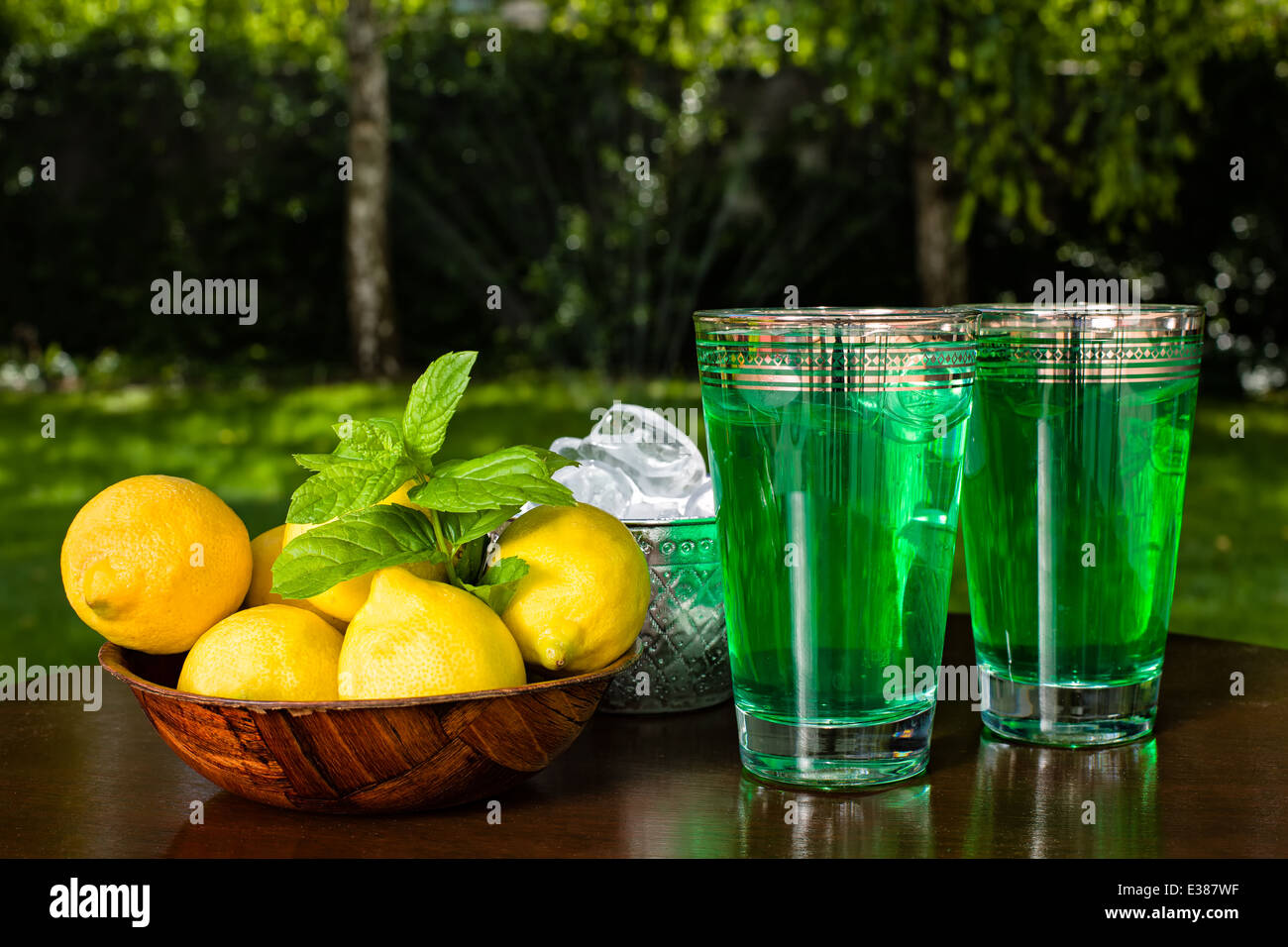 Mint Lemonade is a traditional Arabic refreshing drink Stock Photo Alamy