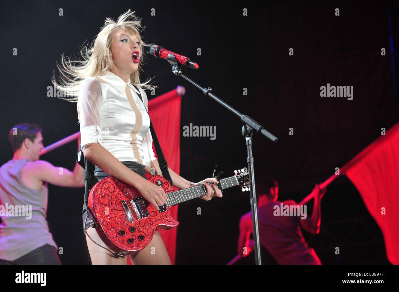 Taylor Swift performs live in concert on The RED Tour at Soldier Field