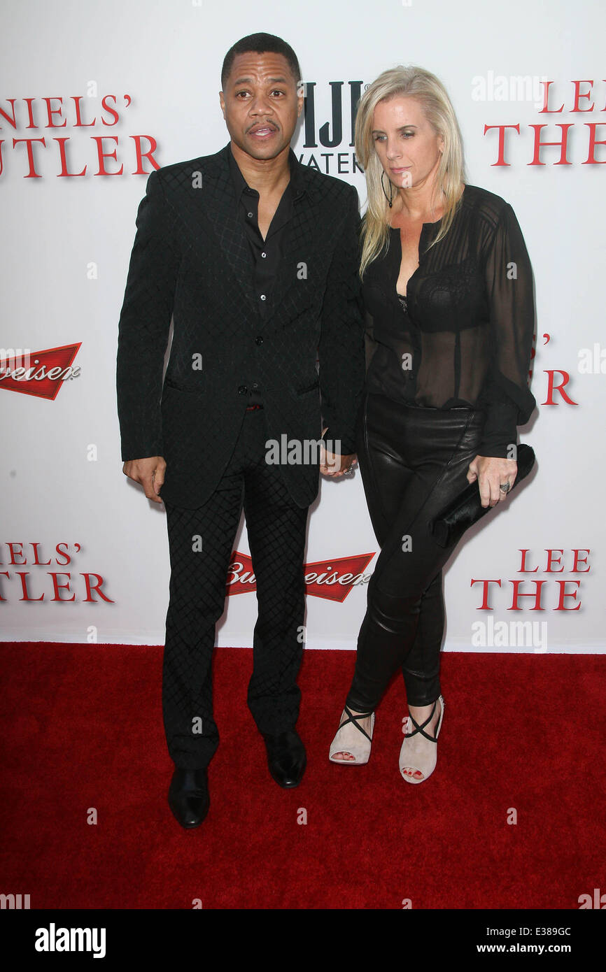 Lee Daniels’ The Butler Premiere held at the L.A.Live Regal Cinemas - Arrivals  Featuring: Cuba Gooding Jr.,wife Sara Kapfer Where: Los Angeles, CA, United States When: 12 Aug 2013 Stock Photo