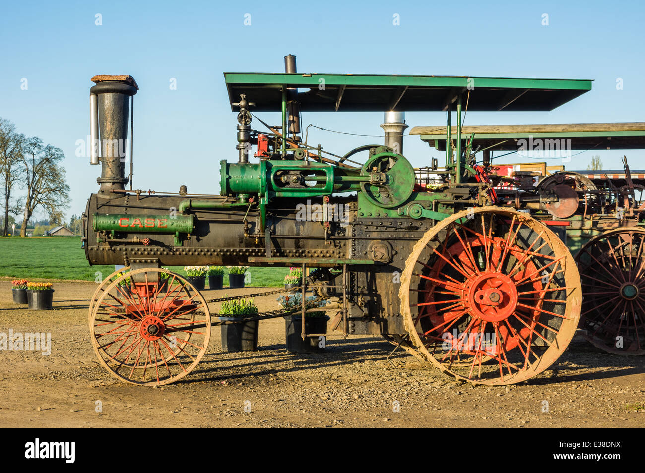 Case steam engine on display. Woodburn, Oregon Stock Photo Alamy
