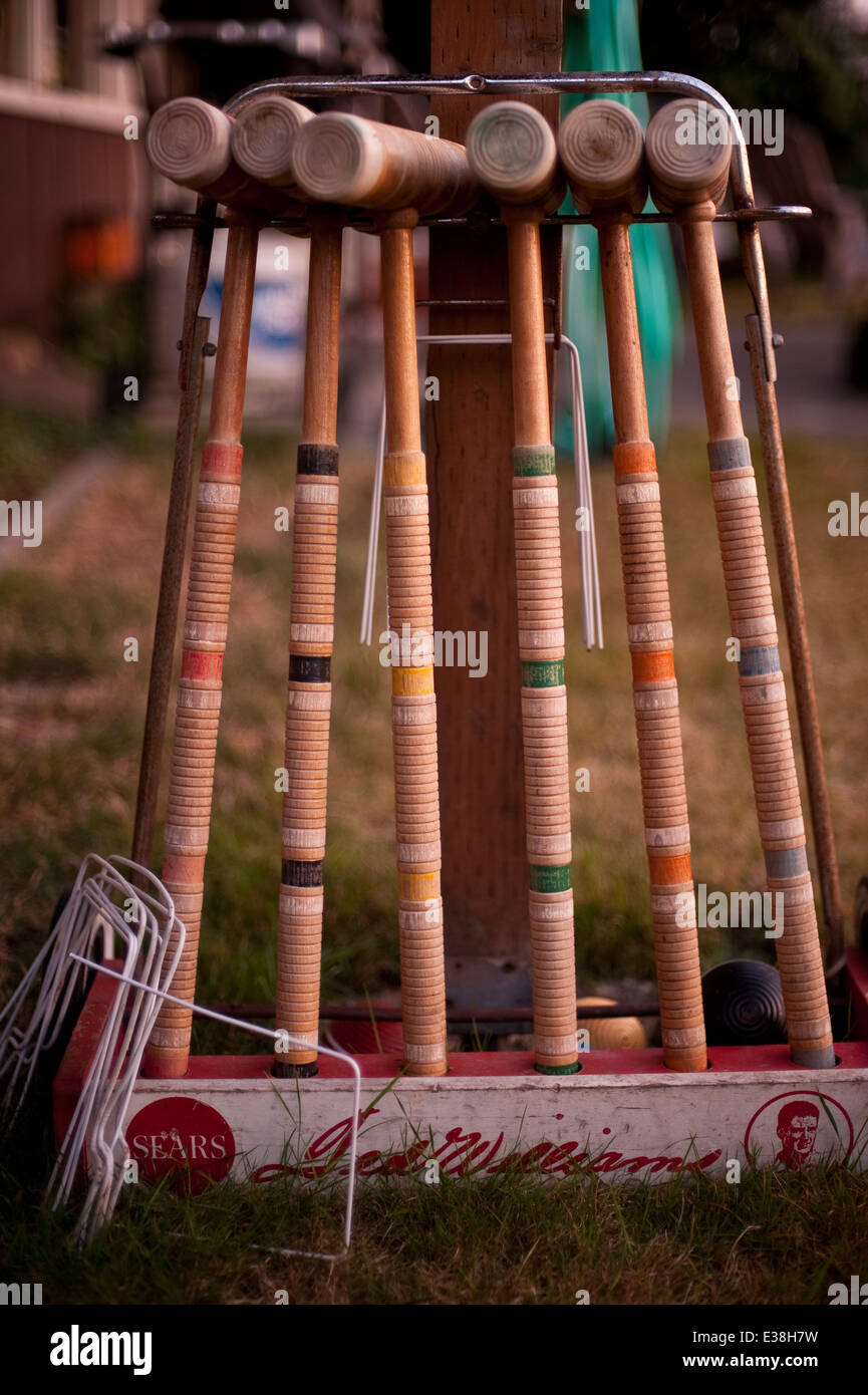 Vintage croquet set hires stock photography and images Alamy