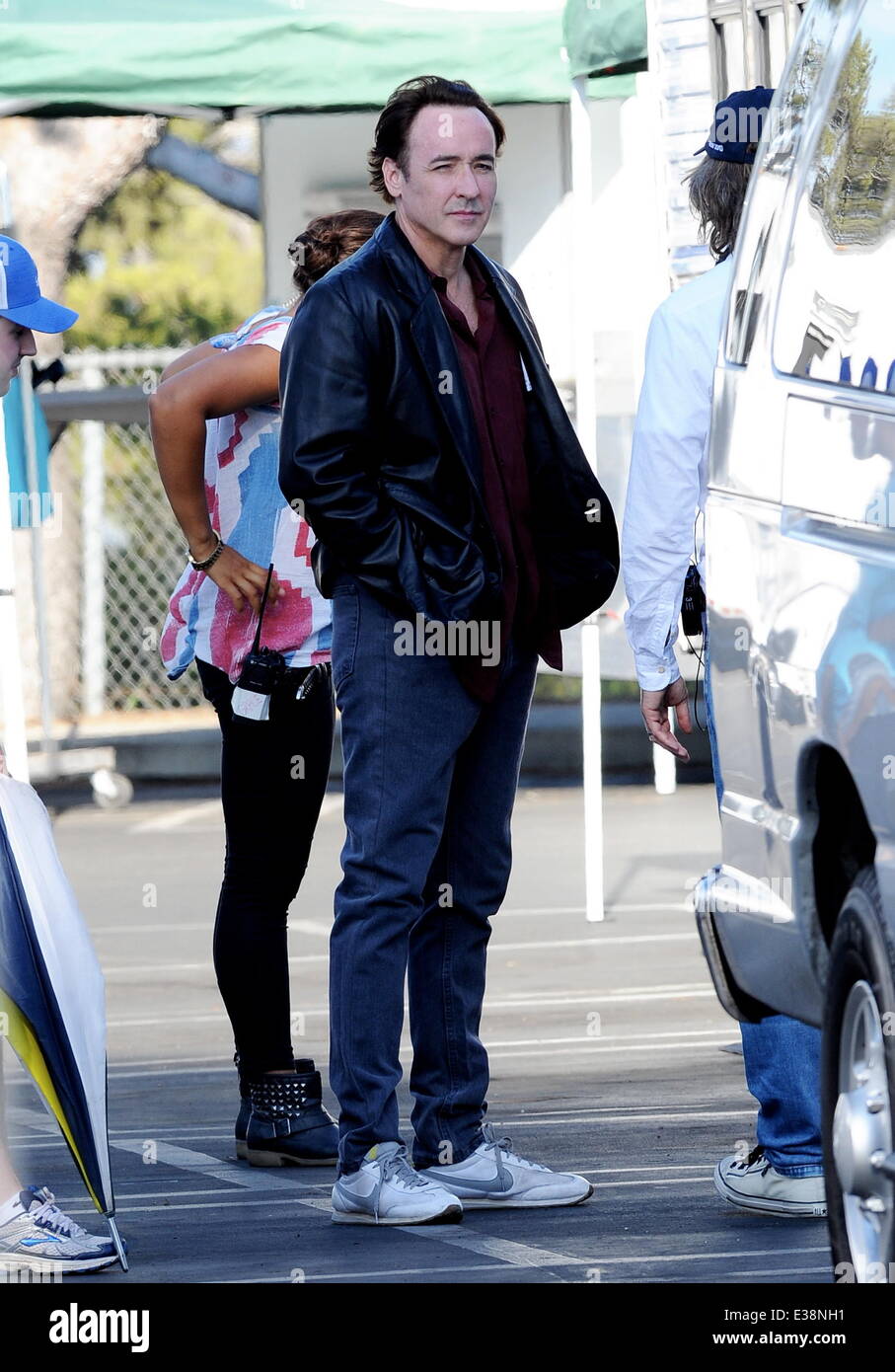 John Cusack on the set of "Love and Mercy" filming at Griffith Park Los