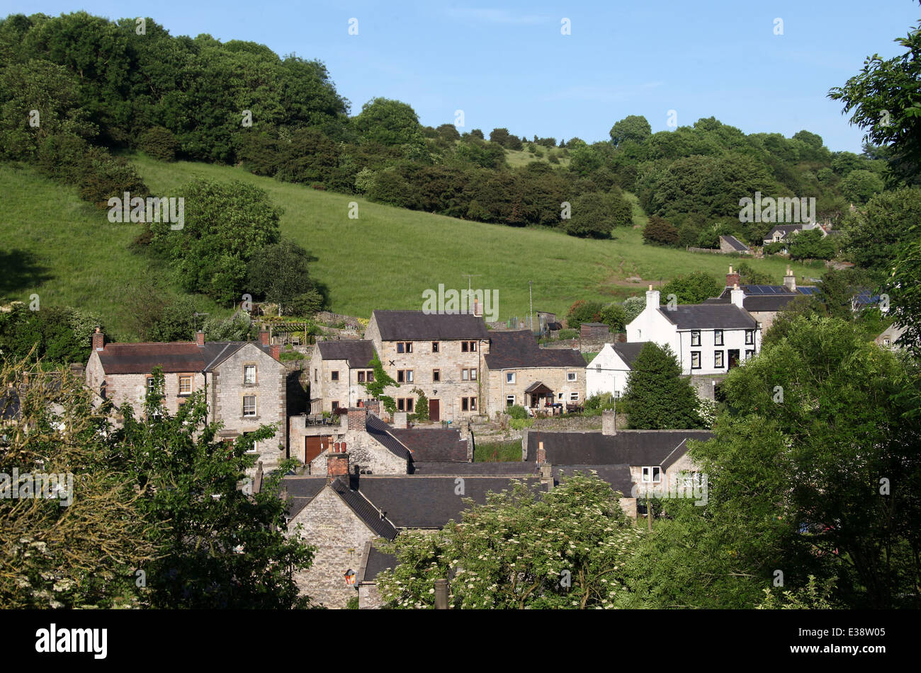 Derbyshire Peak District Village of Bonsall which is famous for hen racing and UFO sightings Stock Photo