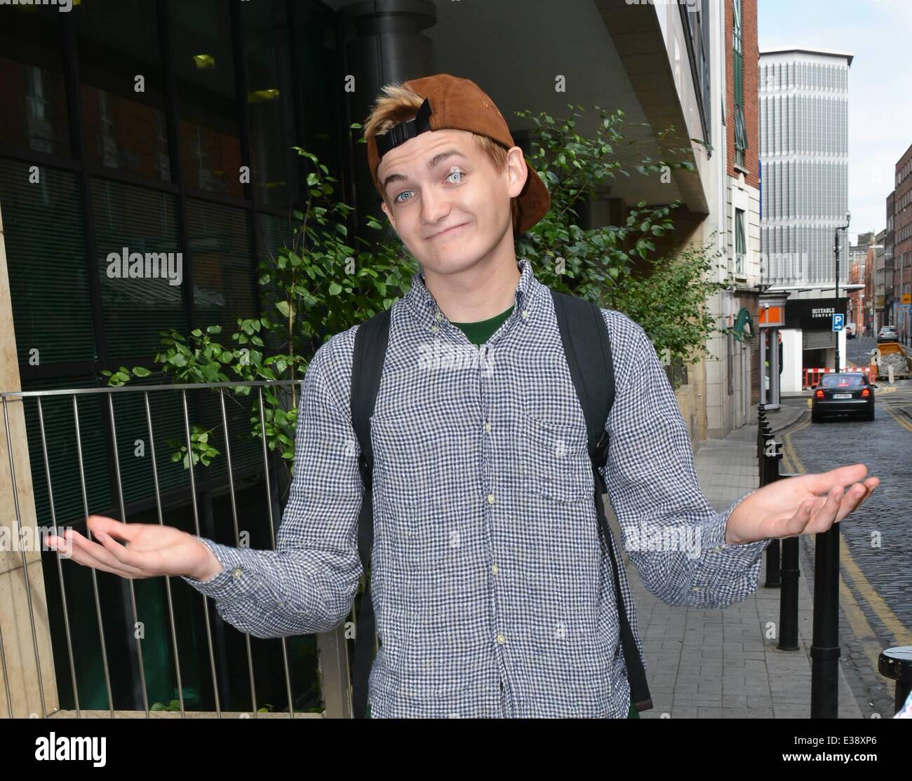 Celebrities outside the Today FM studios  Featuring: Jack Gleeson Where: Dublin, Ireland When: 22 Aug 2013 Stock Photo
