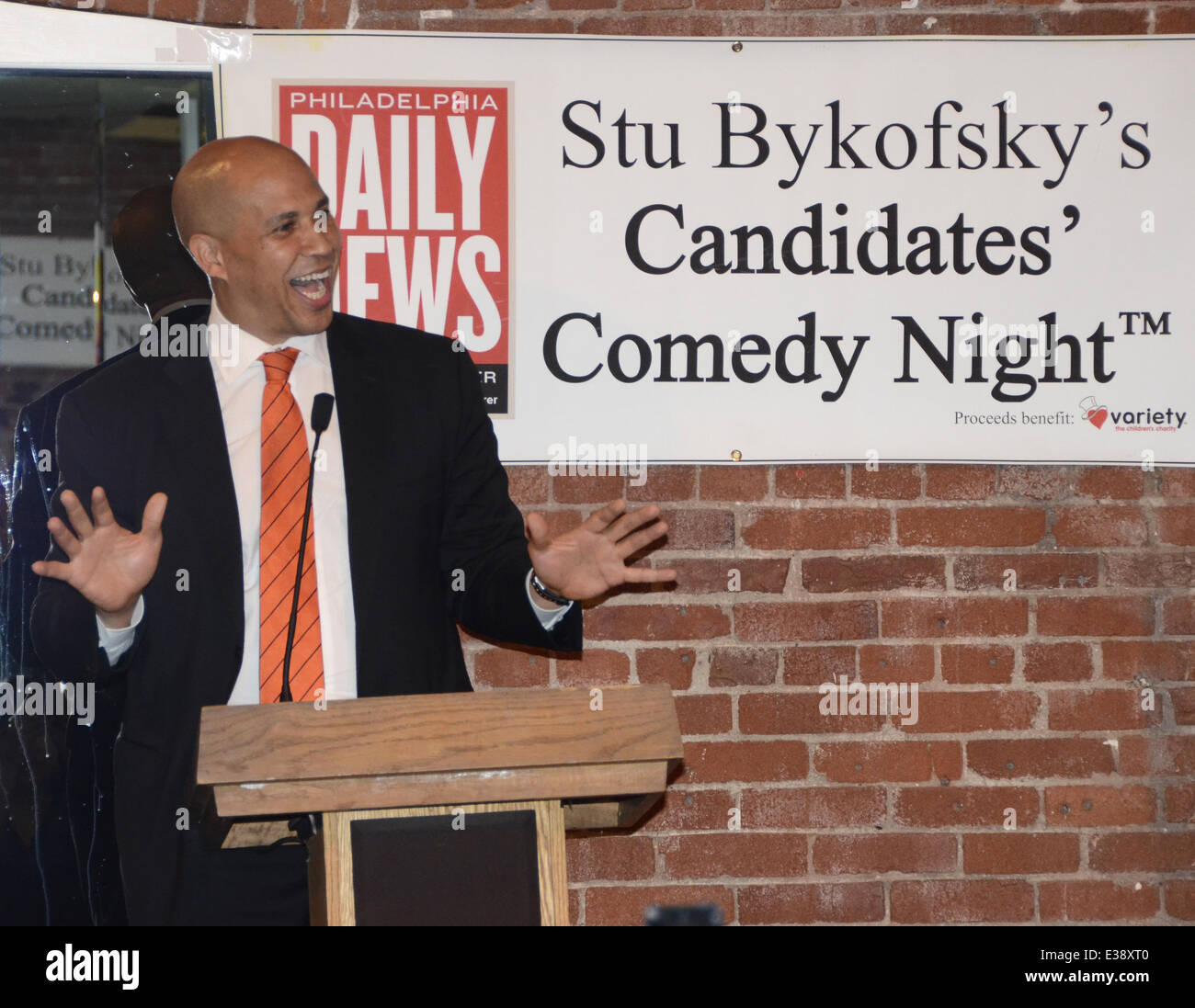 23rd Annual Stu Bykofsky Candidates' Comedy Night to benefit the Variety Club at Finnegan's Wake  Featuring: Cory Booker Where: Philadelphia, United States When: 21 Aug 2013 Stock Photo