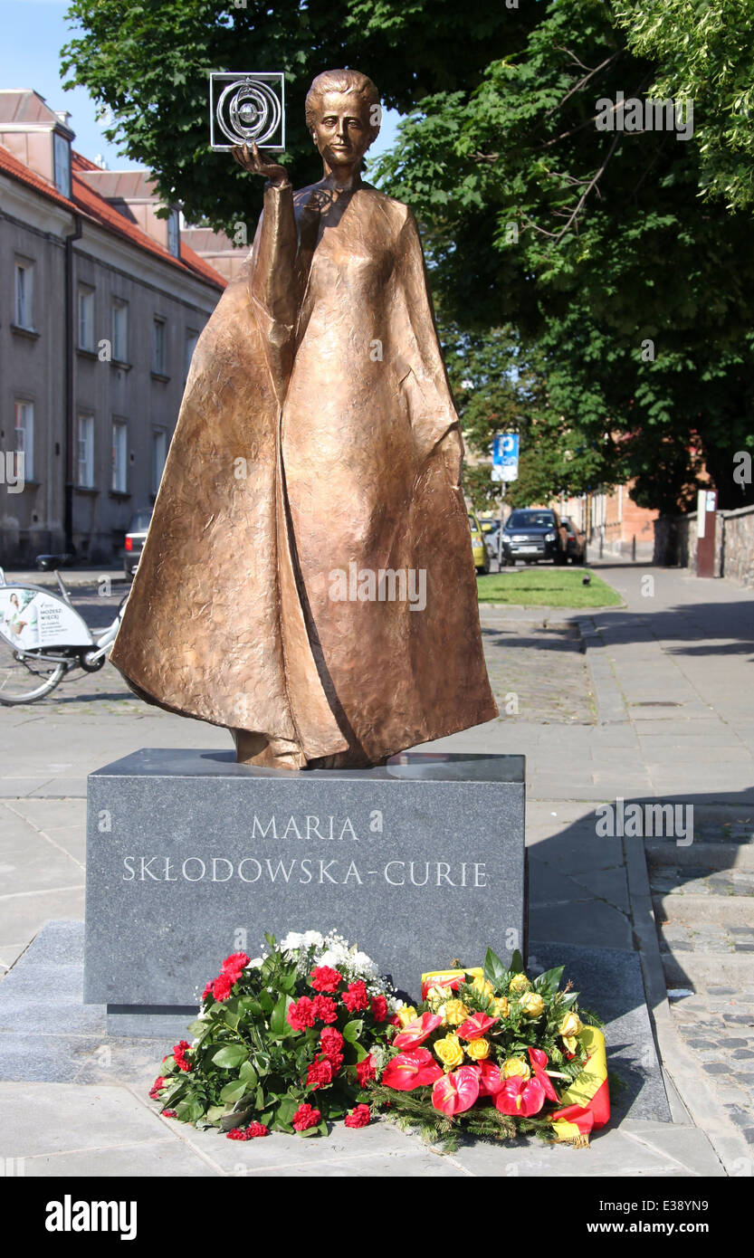 Statue of Maria Sklodowska Curie in Warsaw Stock Photo - Alamy