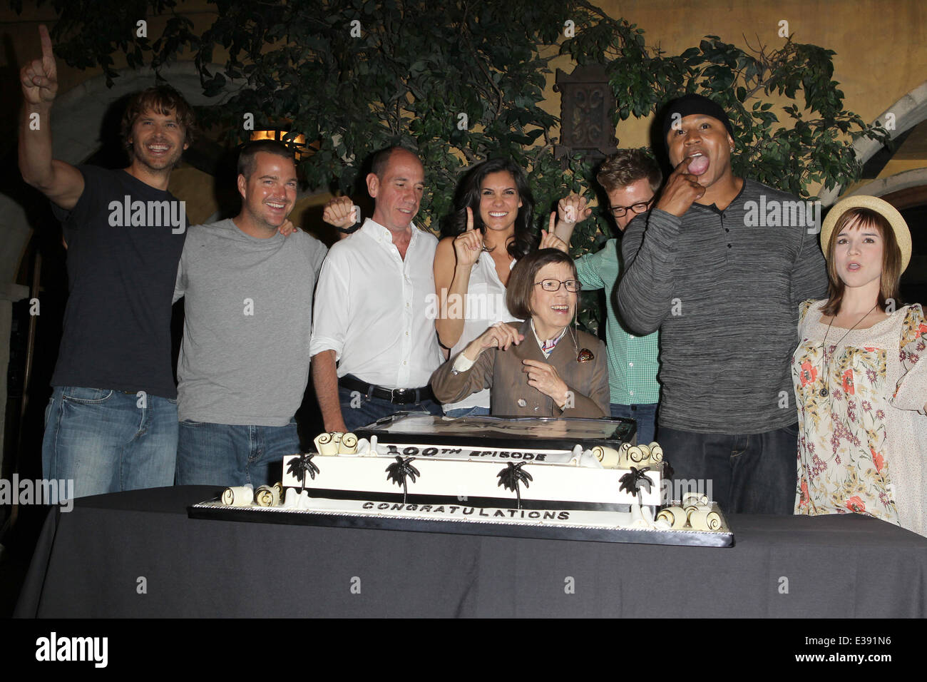 NCIS Los Angeles 100th episode cake cutting event Held At Paramount
