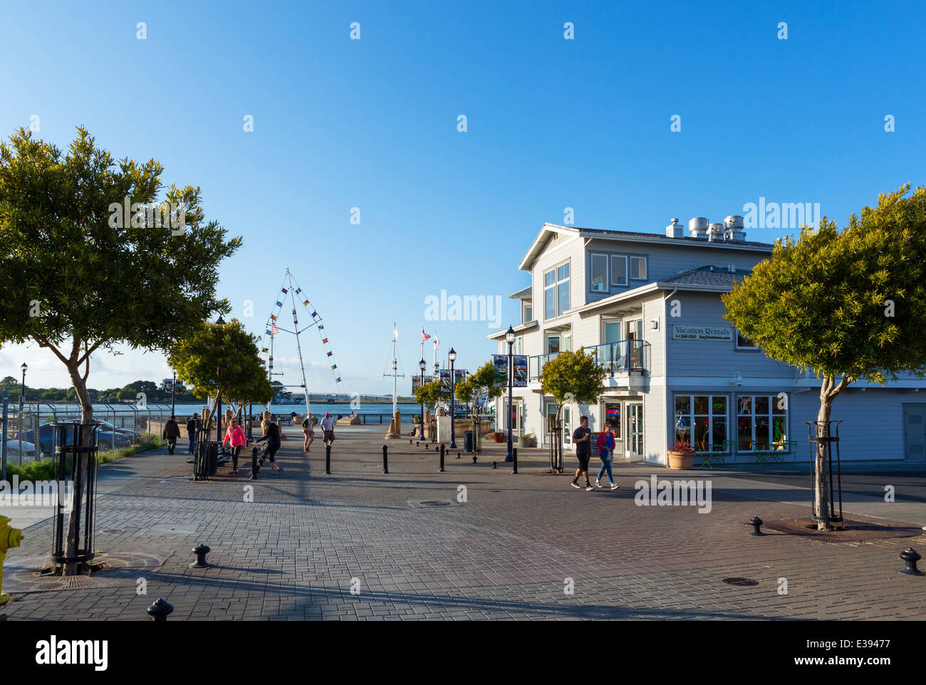 The waterfront looking towards the Boardwalk in downtown Eureka