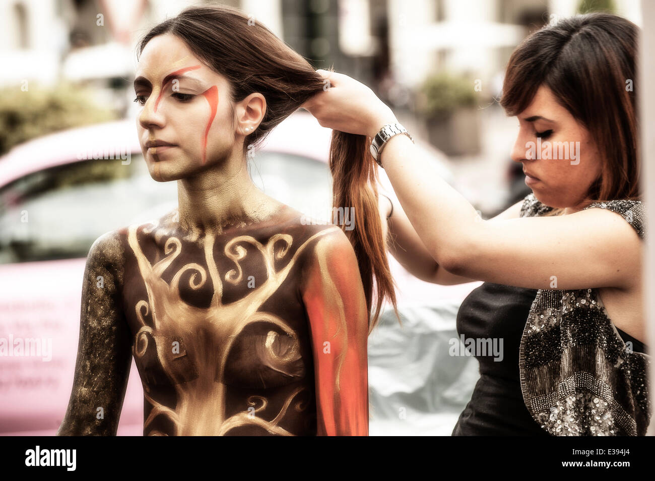 Italian Model Competitions Body painting competition High Resolution Stock Photography and Images ...