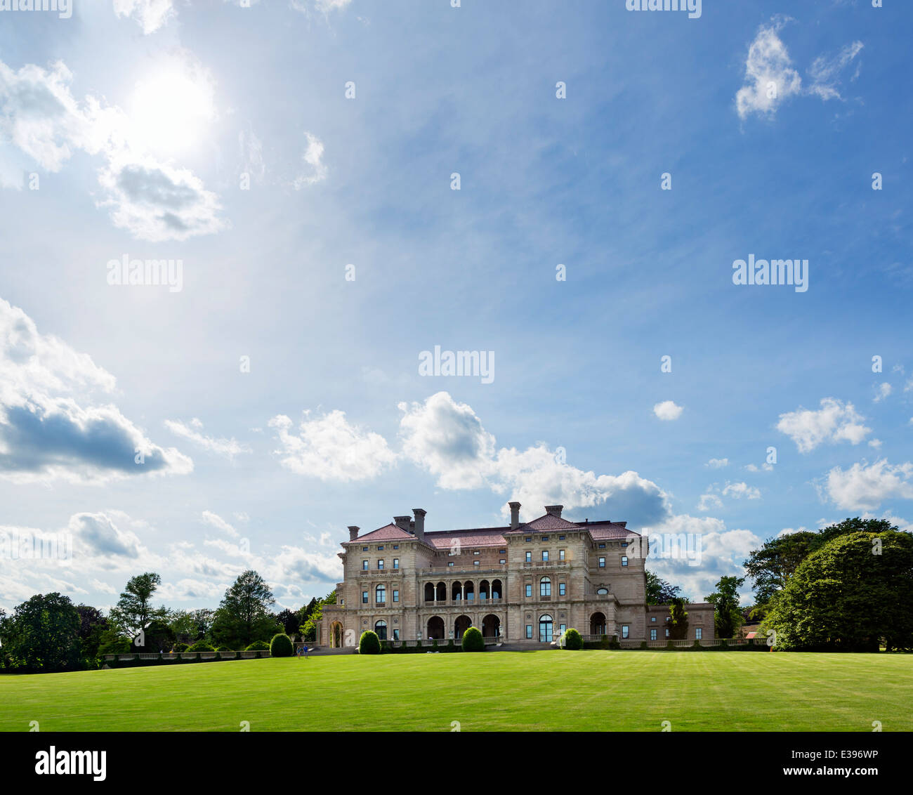 The Breakers, historic mansion and summer home of Cornelius Vanderbilt II, Newport, Rhode Island, USA Stock Photo
