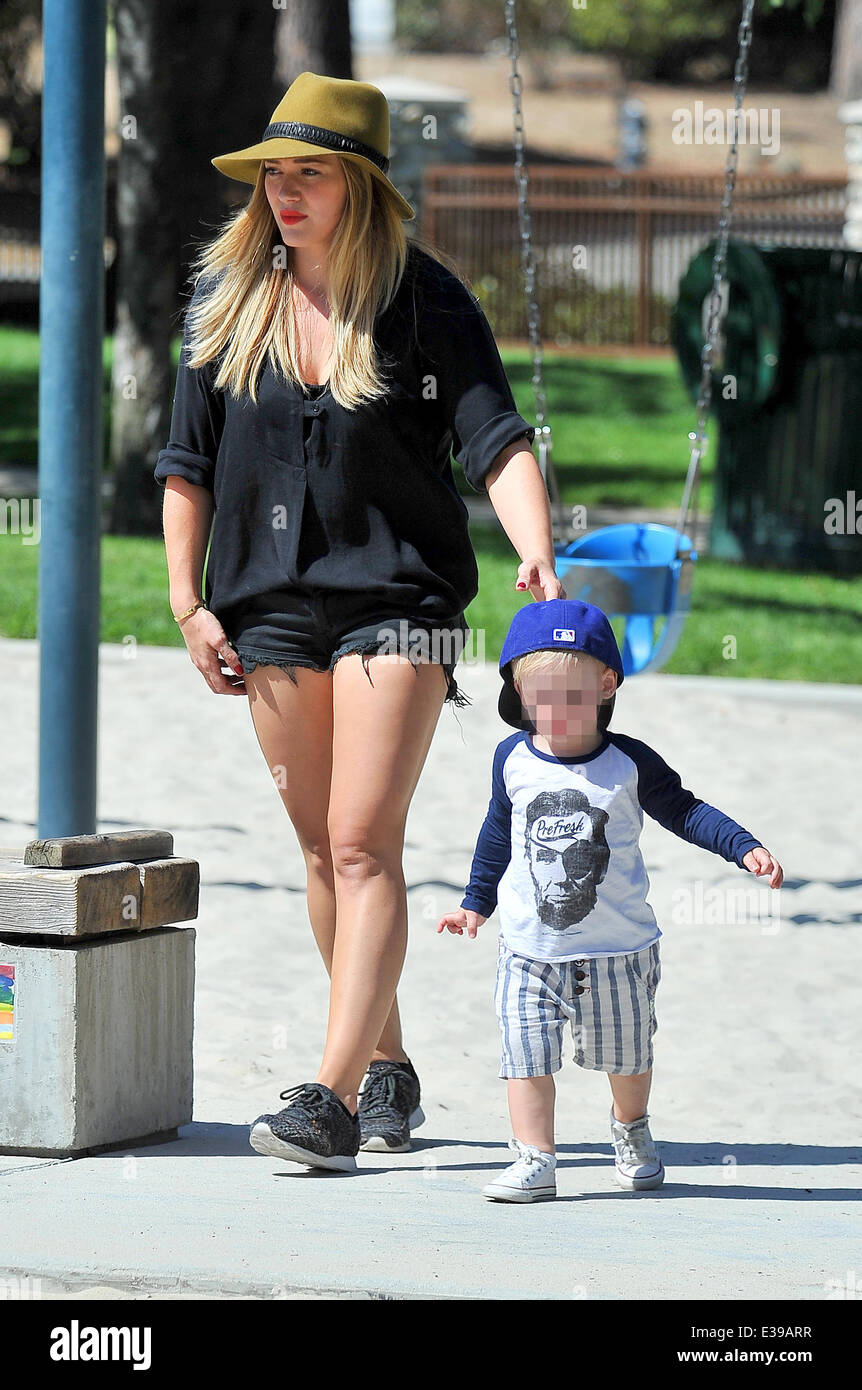 Hilary Duff And Her Husband Mike Comrie Take Their Son Luca To hilary-duff-and-her-husband-mike-comrie-take-their-son-luca-to