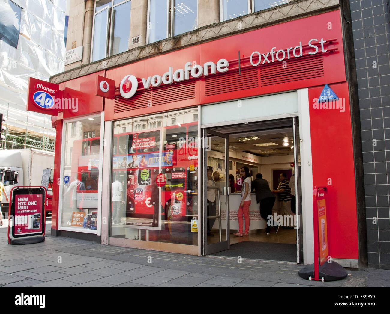 The Vodafone shop on Oxford Street. On the 29th of August Vodafone