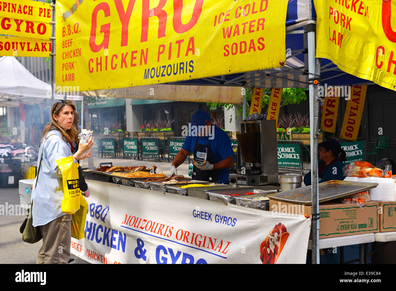 Ninth Avenue Food Festival in Manhattan New York, Gyro Stock Photo Alamy