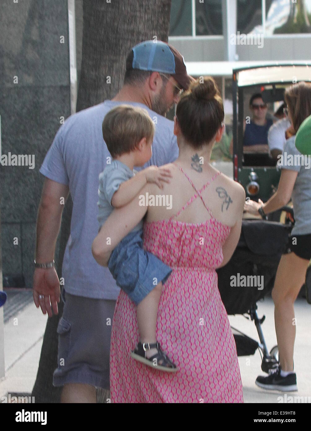 Actress Alyssa Milano out with husband, David Bugliari and son Milo