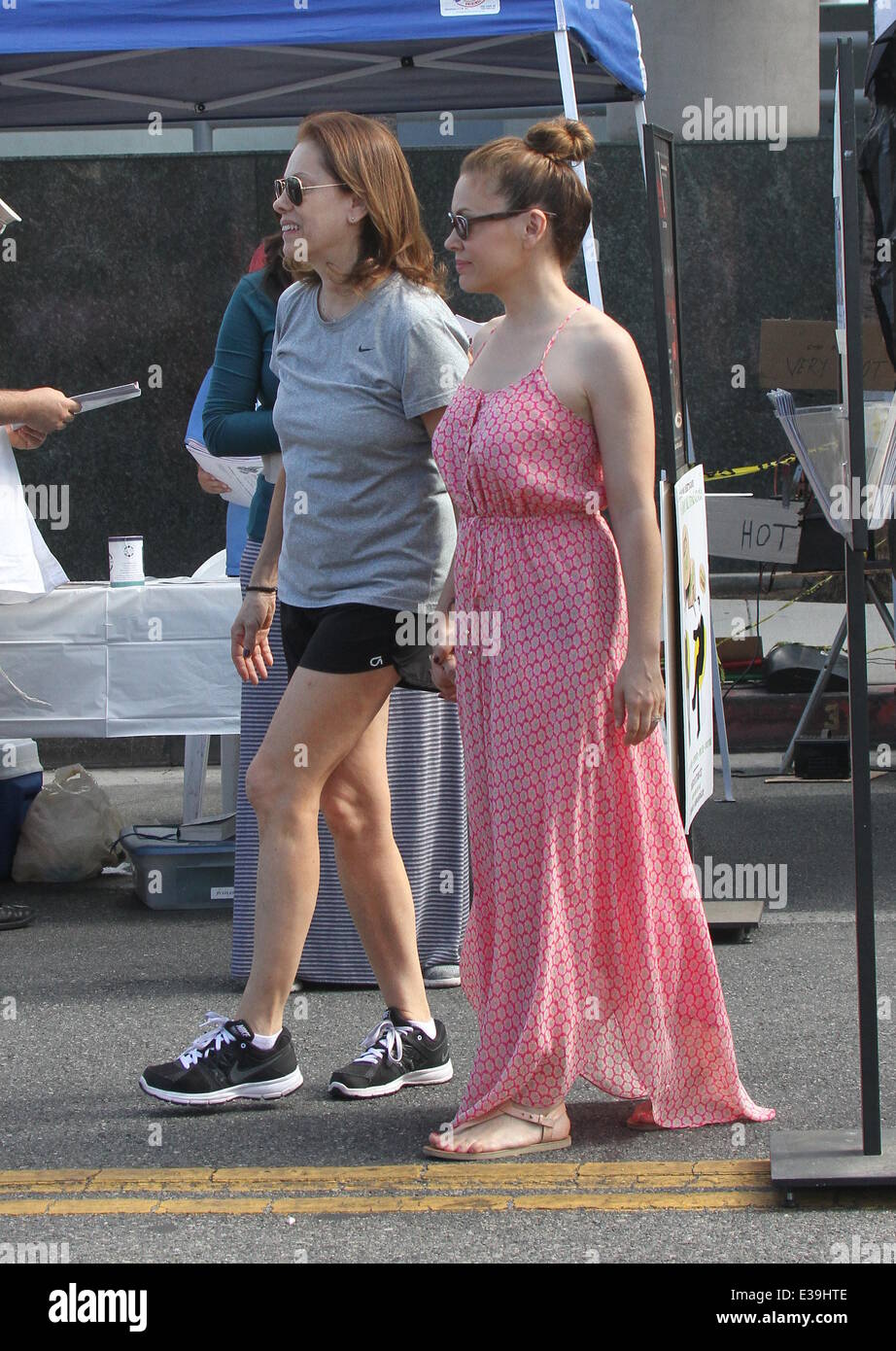 Actress Alyssa Milano out with husband, David Bugliari and son Milo