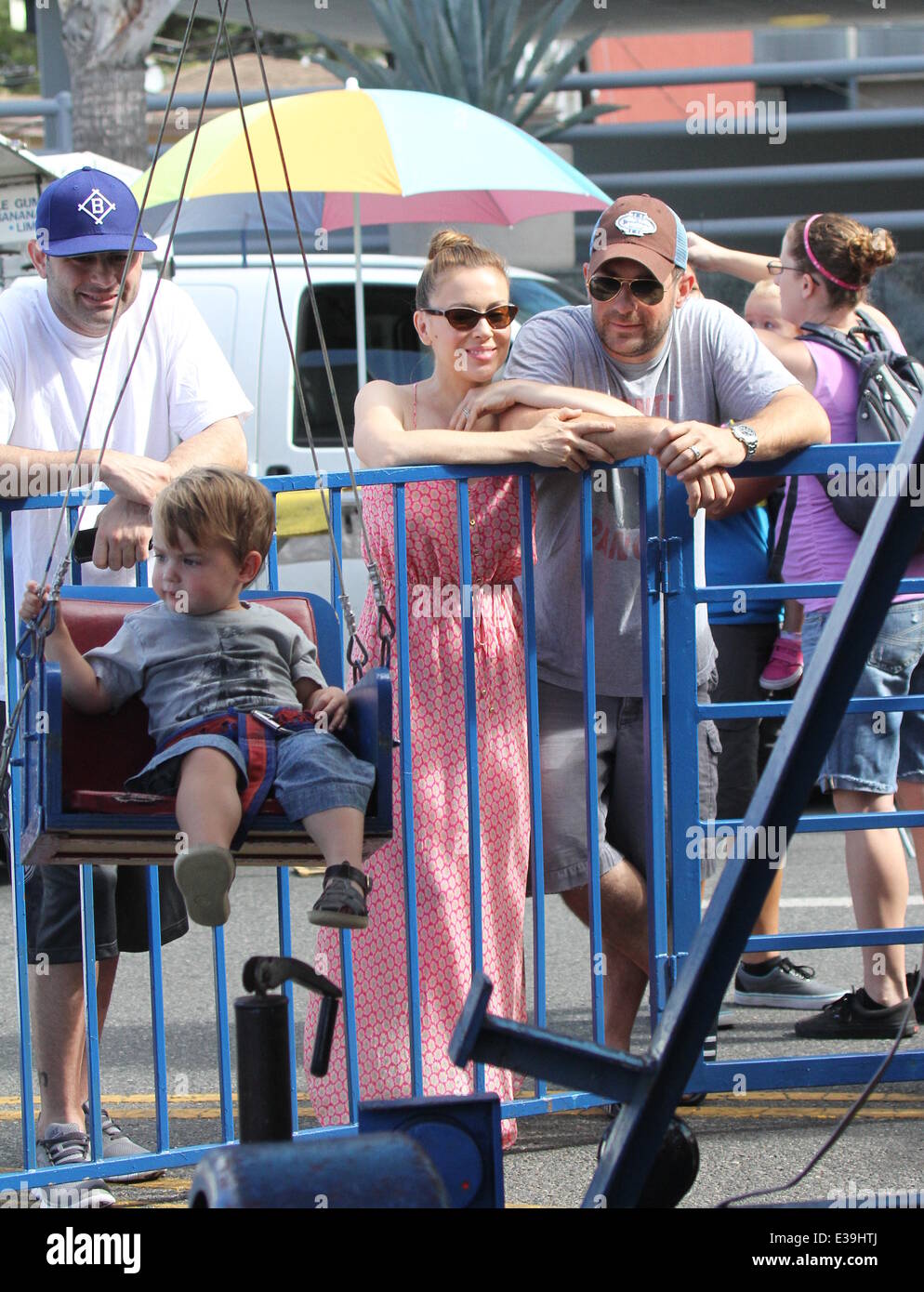 Actress Alyssa Milano out with husband, David Bugliari and son Milo