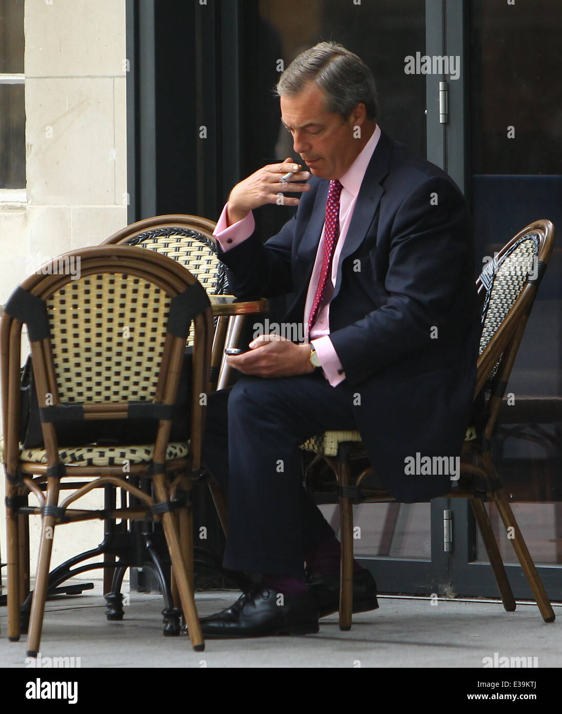 what cigarettes does nigel farage smoke UKIP leader Nigel Farage stops for coffee and a cigarette in central London  Featuring: Nigel Farage Where: London, United Kingdom When: 02 Sep 2013  Stock Photo