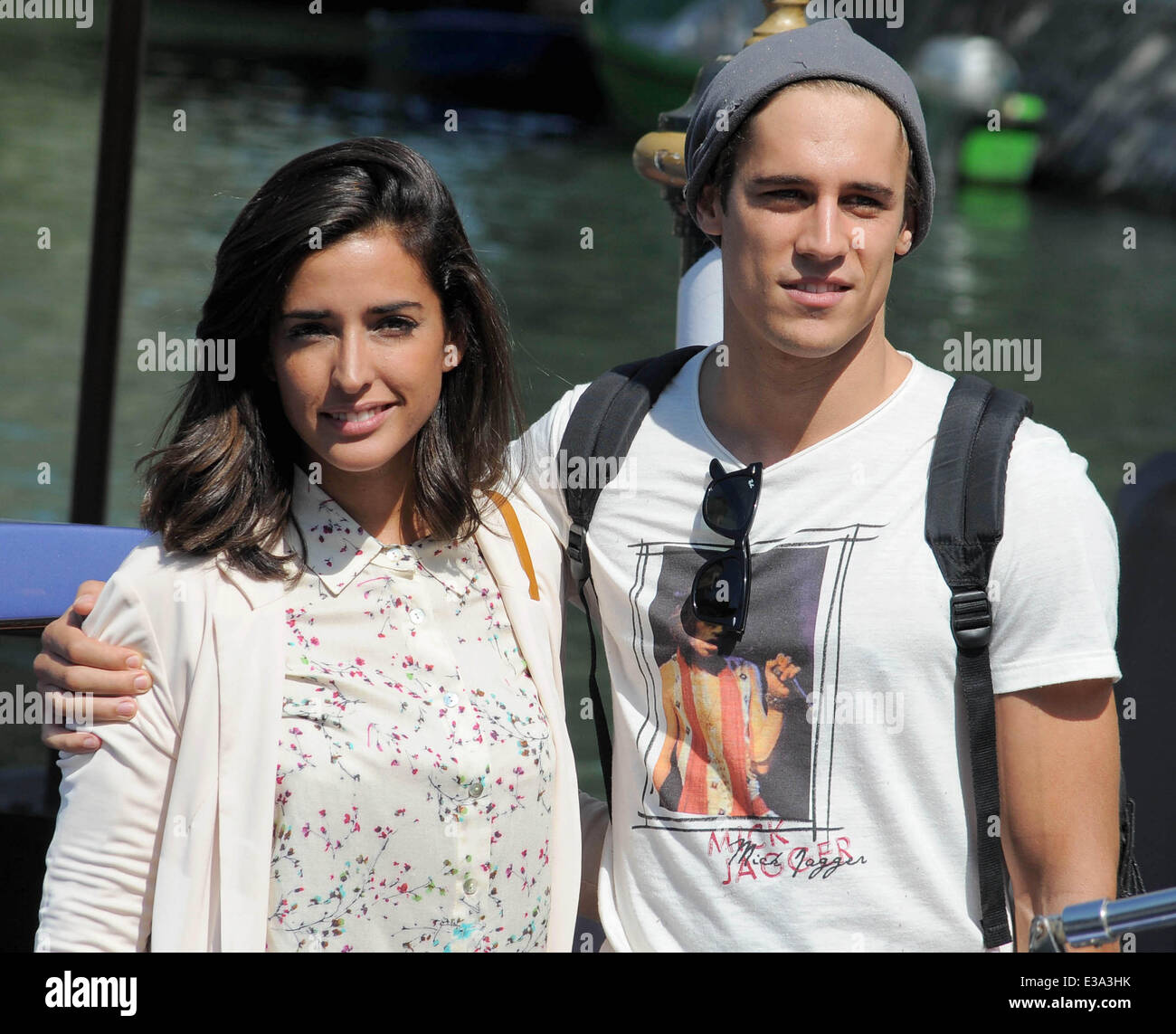 Inma Cuesta and Martin Rivas arrive at Hotel Excelsior Venice by boat