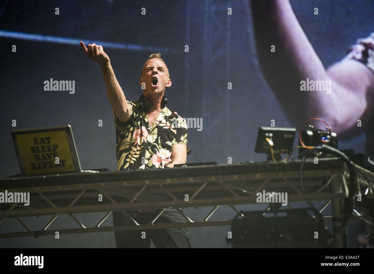 Bestival Isle of Wight - Day 2  Featuring: Norman Cook aka Fat Boy Slim Where: Isle Of Wight, United Kingdom When: 06 Sep 2013 C Stock Photo
