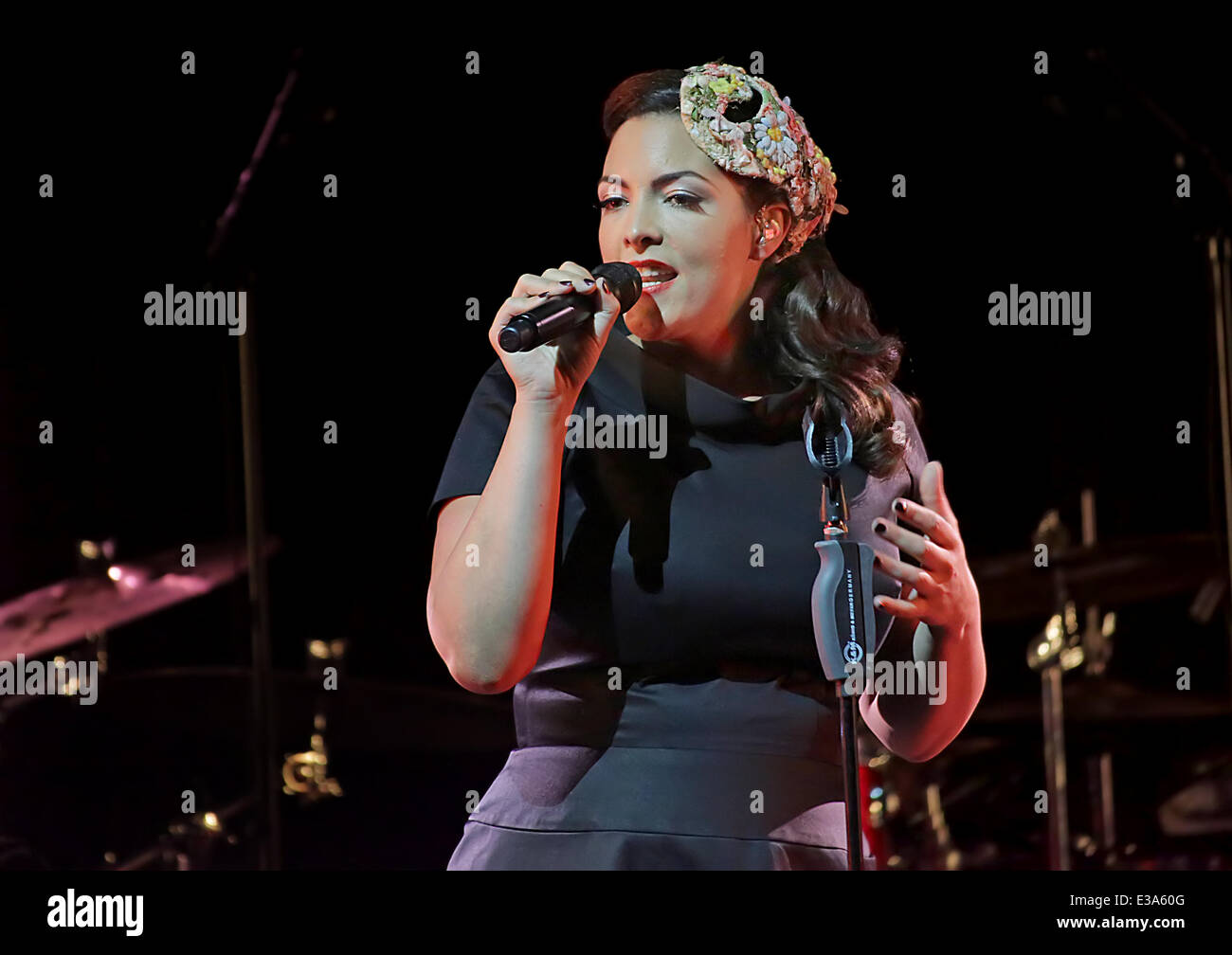 Dutch jazz singer Caro Emerald performs to a soldout crowd at