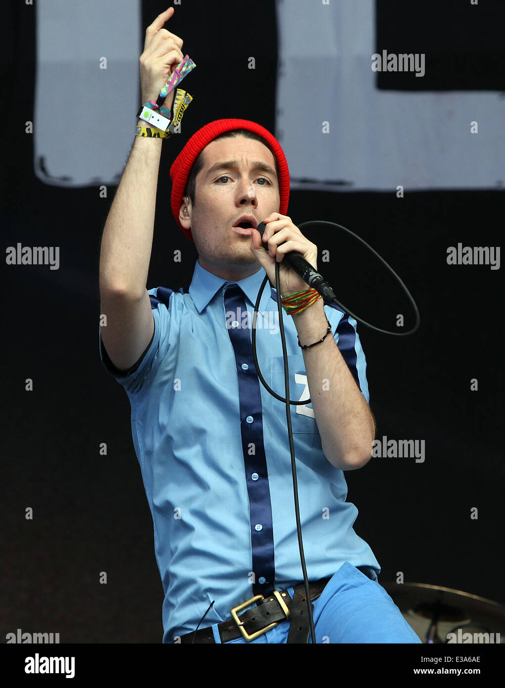 Bestival, Robin Hill Park, Isle of Wight - Day 2  Featuring: Bastille Where: Isle Of Wight, United Kingdom When: 07 Sep 2013 Stock Photo