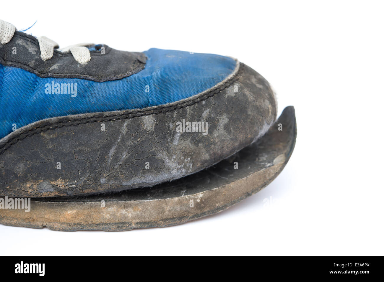 close up of a broken shoe on white background Stock Photo - Alamy