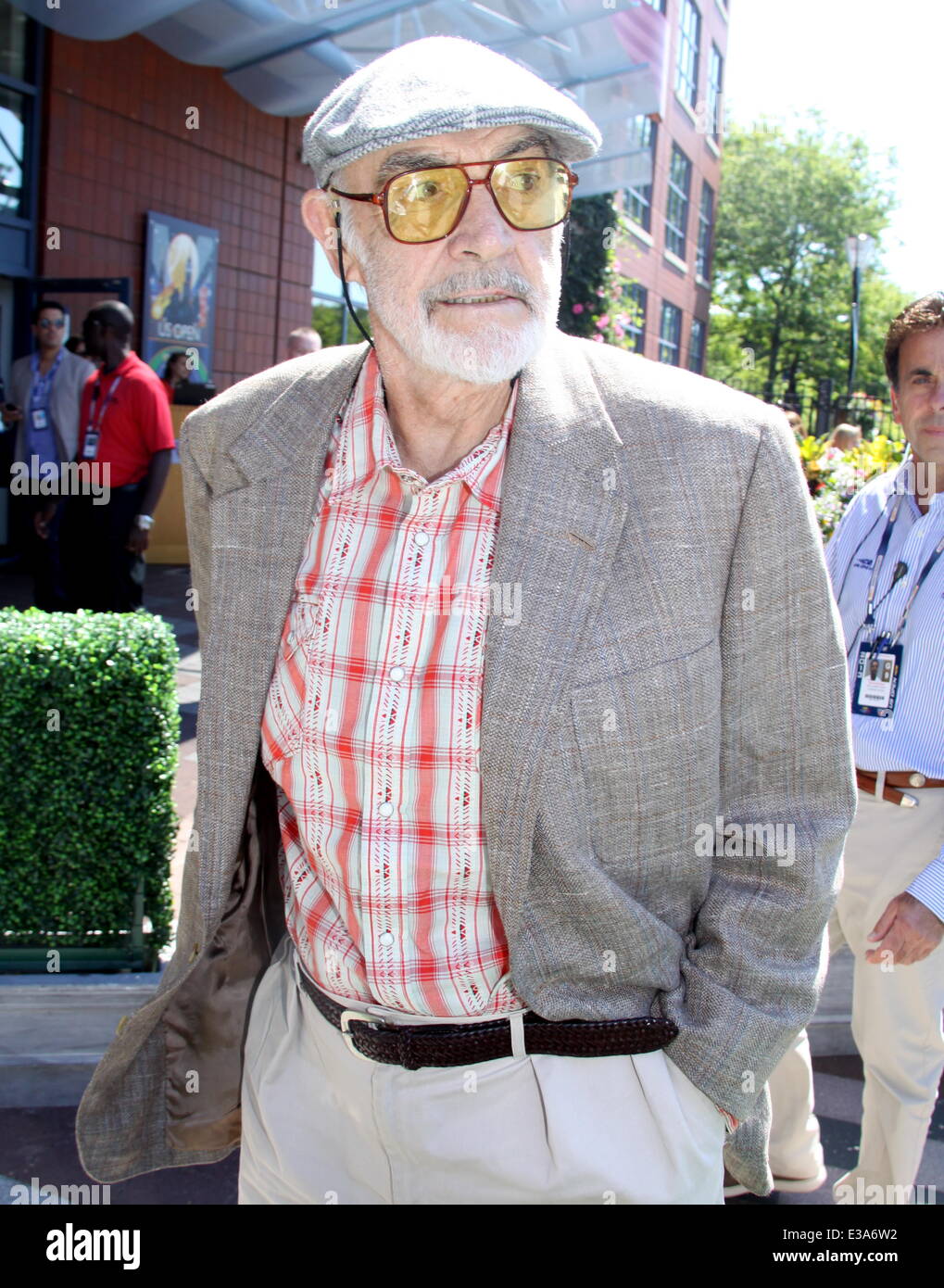 Celebrities attend day 13 at US Open Tennis Featuring Sean Connery